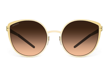 Черные женские солнцезащитные очки GRESSO Valencia, бабочка, изготовленные из титана, с поляризационными линзами Zeiss #color_бронзовый градиент