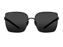 Черные женские солнцезащитные очки GRESSO Verona, квадратные, изготовленные из титана, с поляризационными линзами Zeiss #color_серый монолит