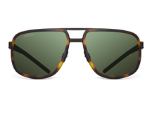 Зеленые мужские солнцезащитные очки GRESSO Walter в стиле авиатор, изготовленные из титана, с поляризационными линзами Zeiss #color_зеленый монолит